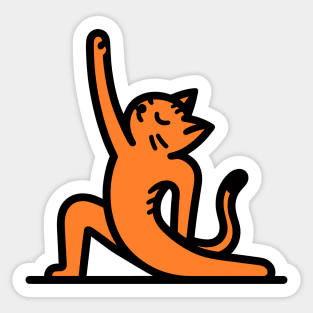 Cat Doing Yoga Sticker